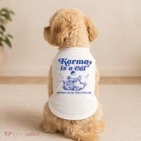 Karma Is A Cat Purring In My Lap Doggie Tank thumb 2