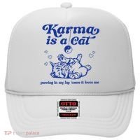 Karma Is A Cat Purring In My Lap Hat thumb 0