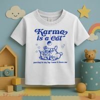 Karma Is A Cat Purring In My Lap Toddler T-Shirt thumb 3