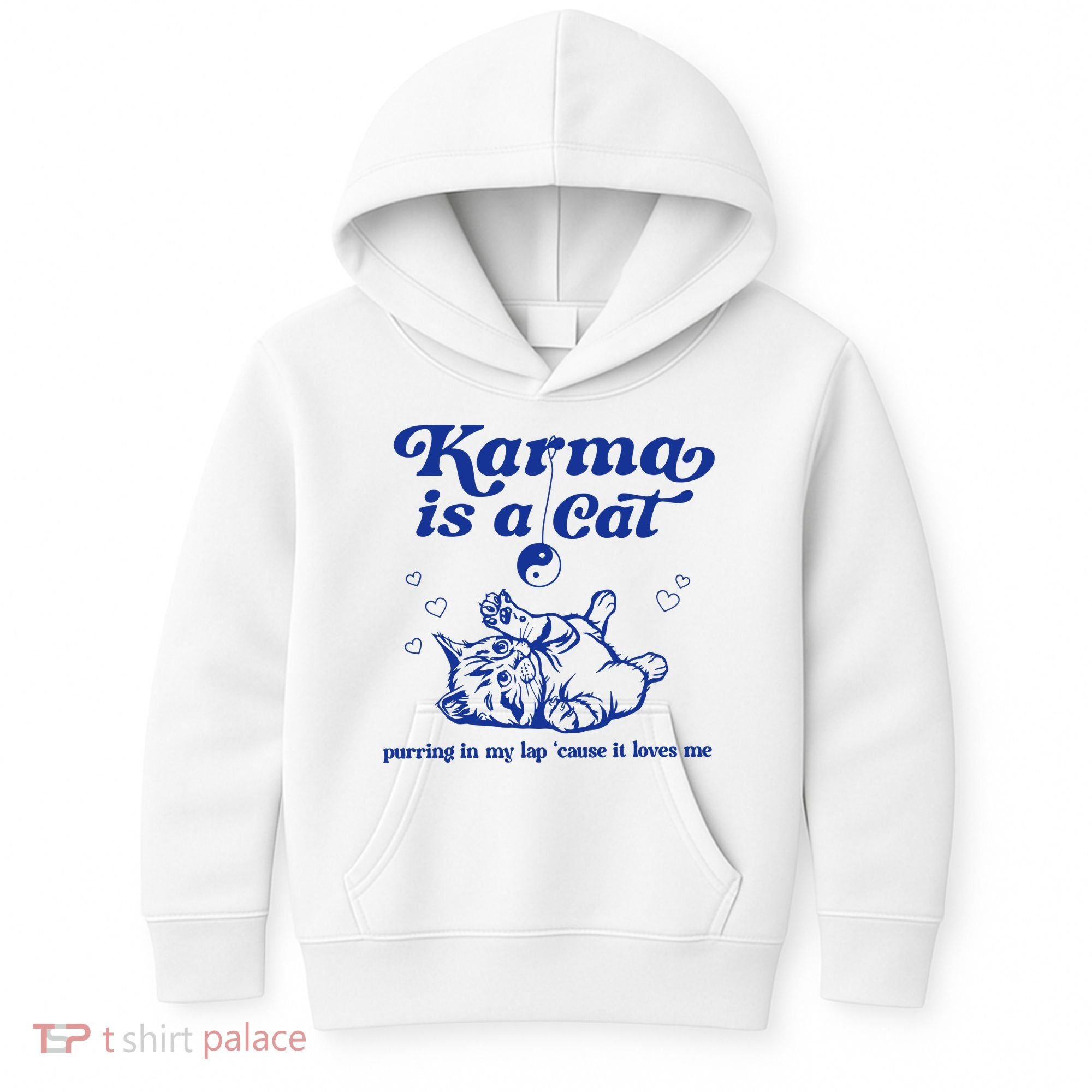 Karma Is A Cat Purring In My Lap Kids Hoodie