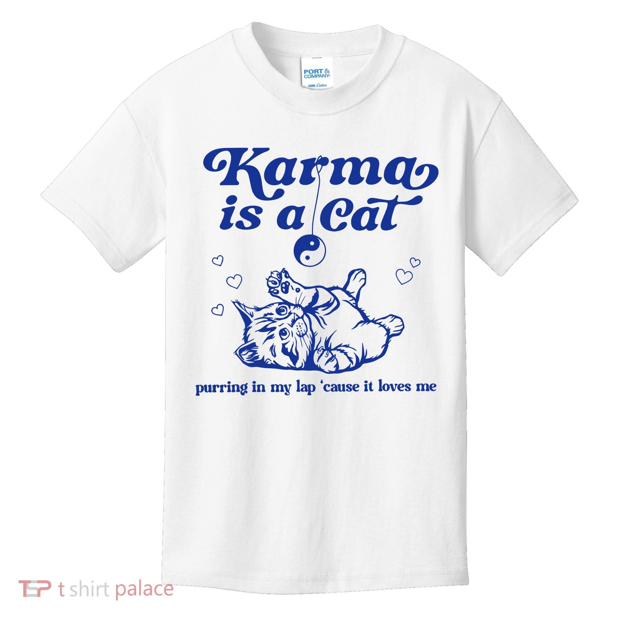 Karma Is A Cat Purring In My Lap Kids T-Shirt