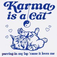 Karma Is A Cat Purring In My Lap Kids T-Shirt thumb 4