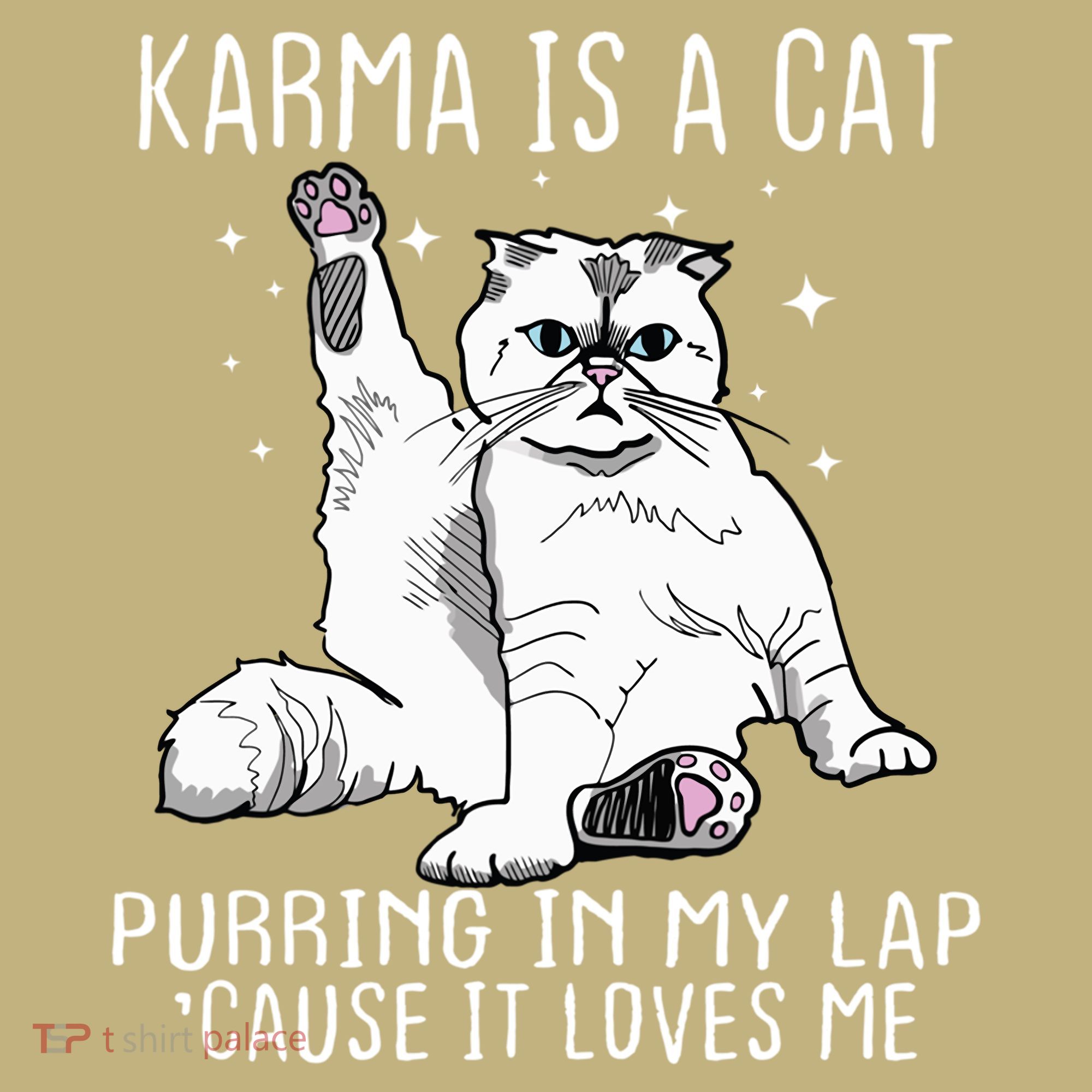 Karma Is A Cat Purring In My Lap Cause It Loves Me Cat Lover Essential T-Shirt