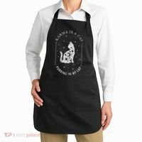 Karma Is A Cat Purring In My Lap Apron thumb 2