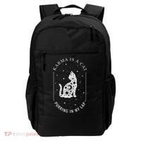 Karma Is A Cat Purring In My Lap Backpack thumb 0