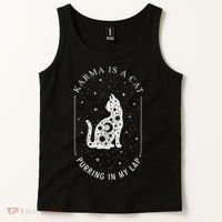 Karma Is A Cat Purring In My Lap Tank Top thumb 2