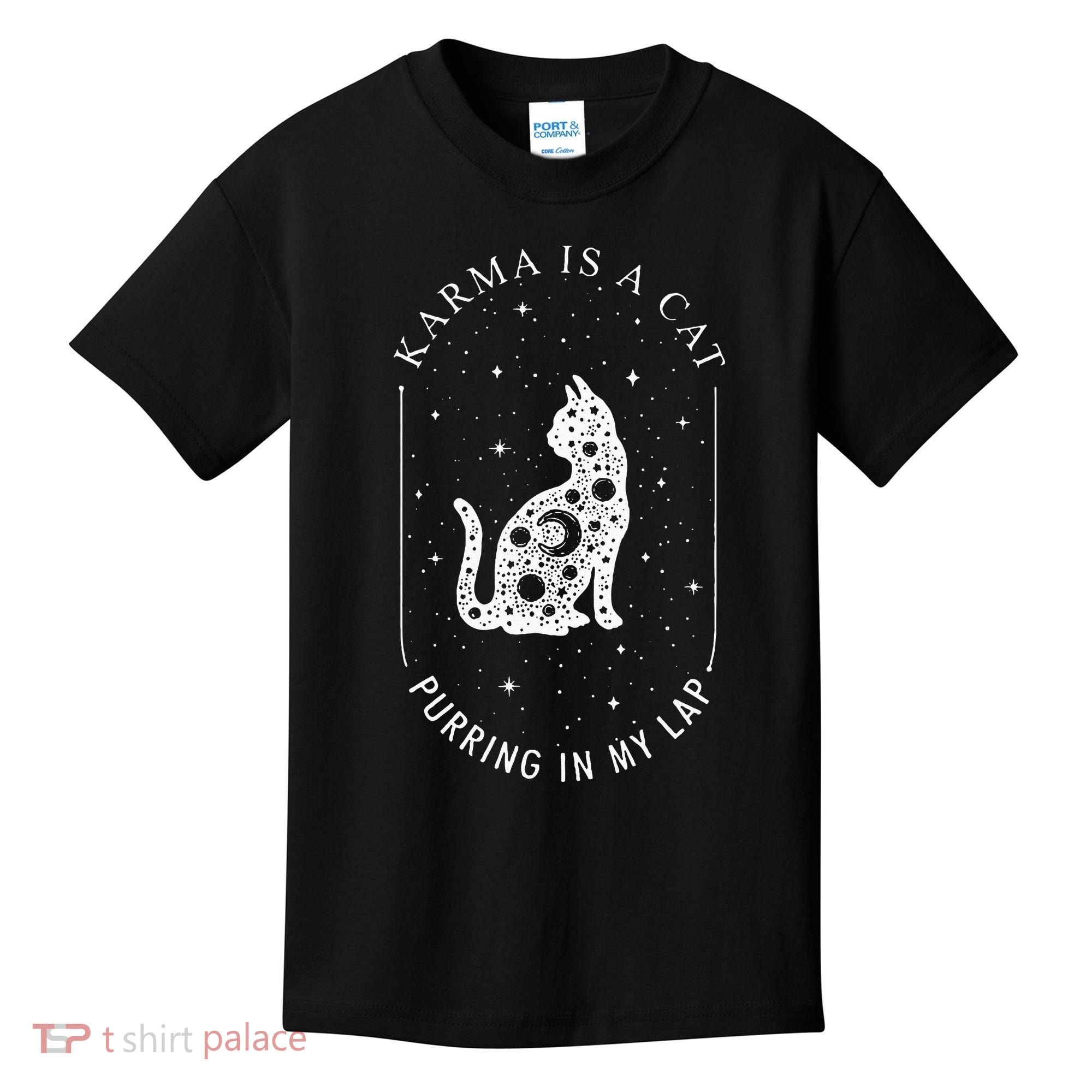 Karma Is A Cat Purring In My Lap Kids T-Shirt