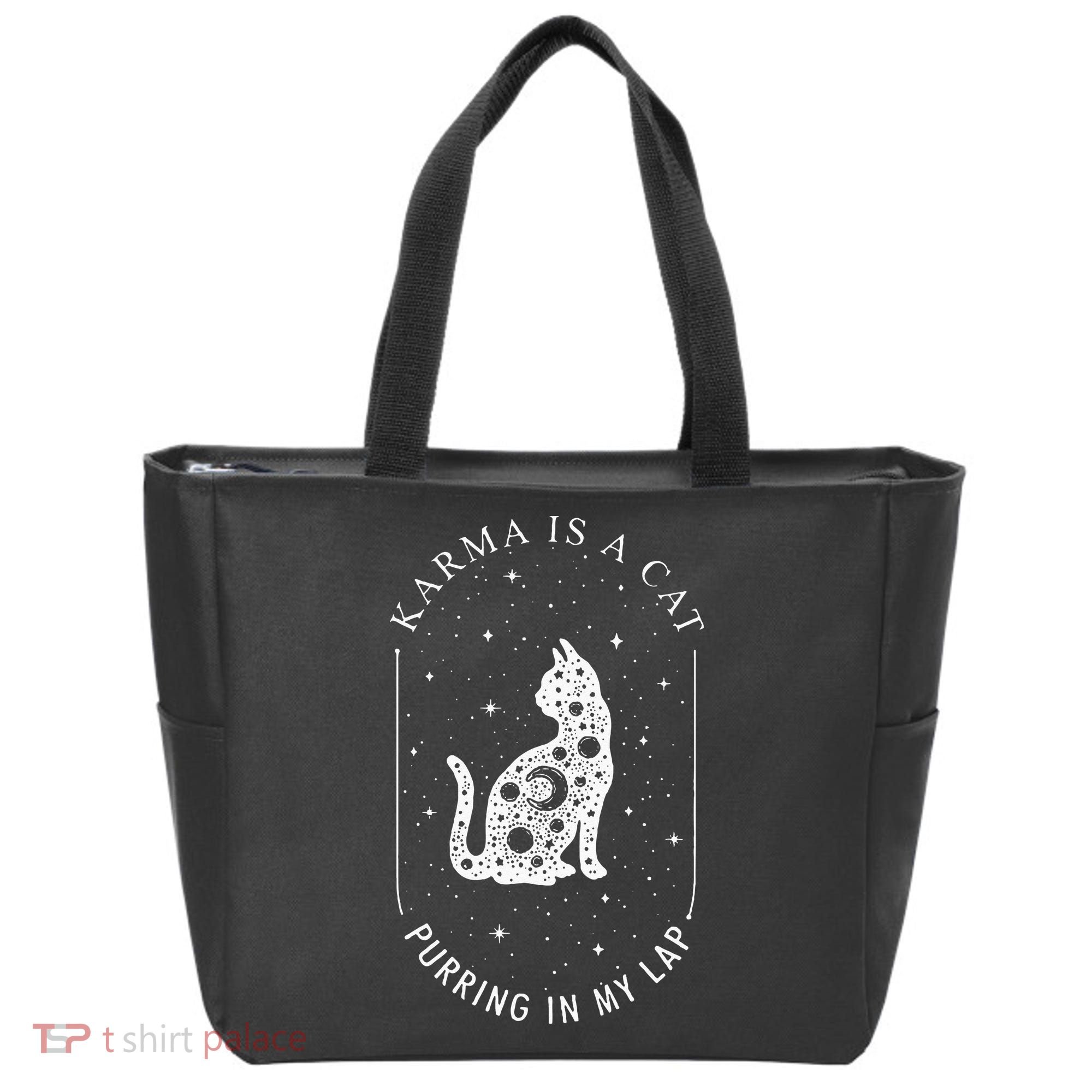 Karma Is A Cat Purring In My Lap Tote Bag