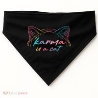 Karma Is A Cat USA-Made Doggie Bandana thumb 0
