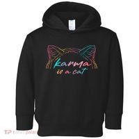 Karma Is A Cat Toddler Hoodie thumb 0