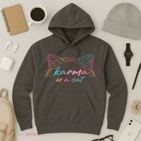 Karma Is A Cat Hoodie thumb 3