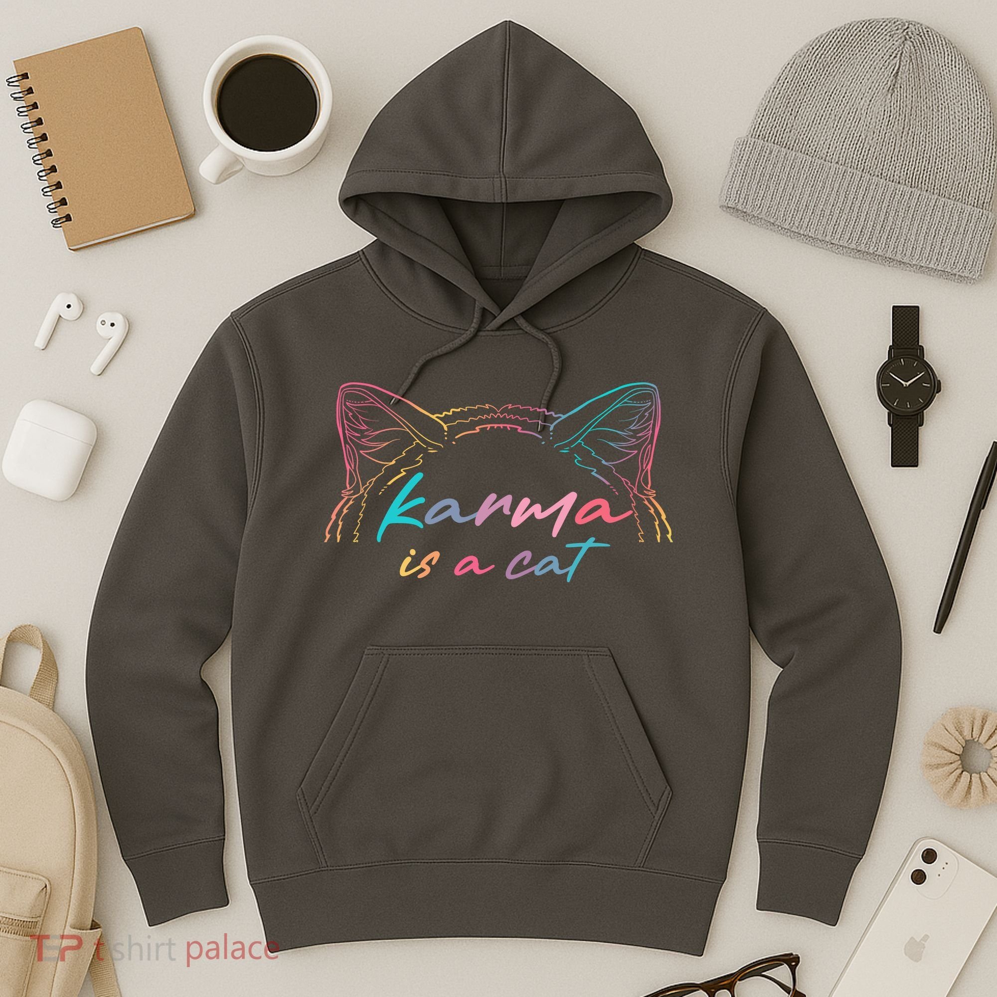 Karma Is A Cat Hoodie