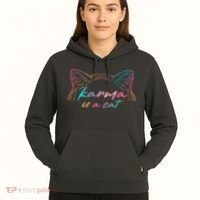 Karma Is A Cat Hoodie thumb 5