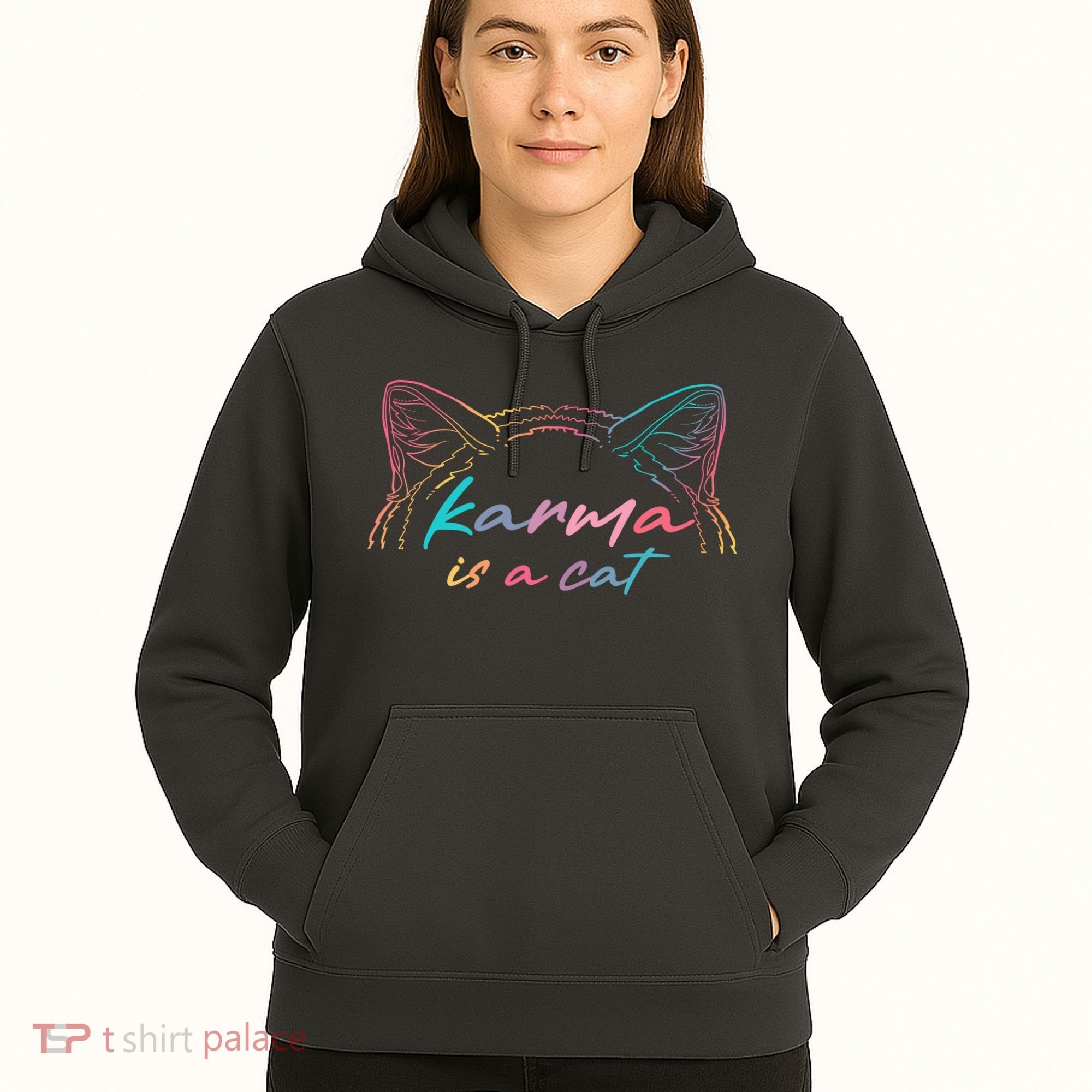 Karma Is A Cat Hoodie