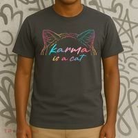 Karma Is A Cat T-Shirt thumb 3