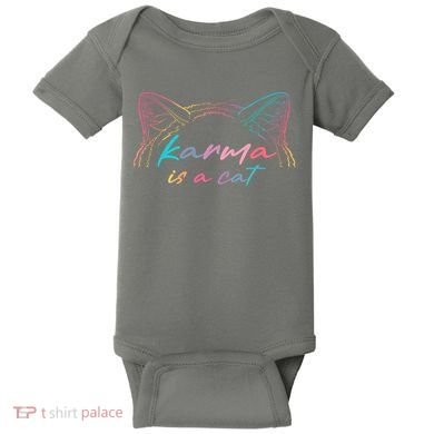 Karma Is A Cat Baby Bodysuit