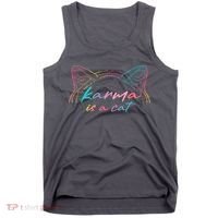 Karma Is A Cat Tank Top thumb 0