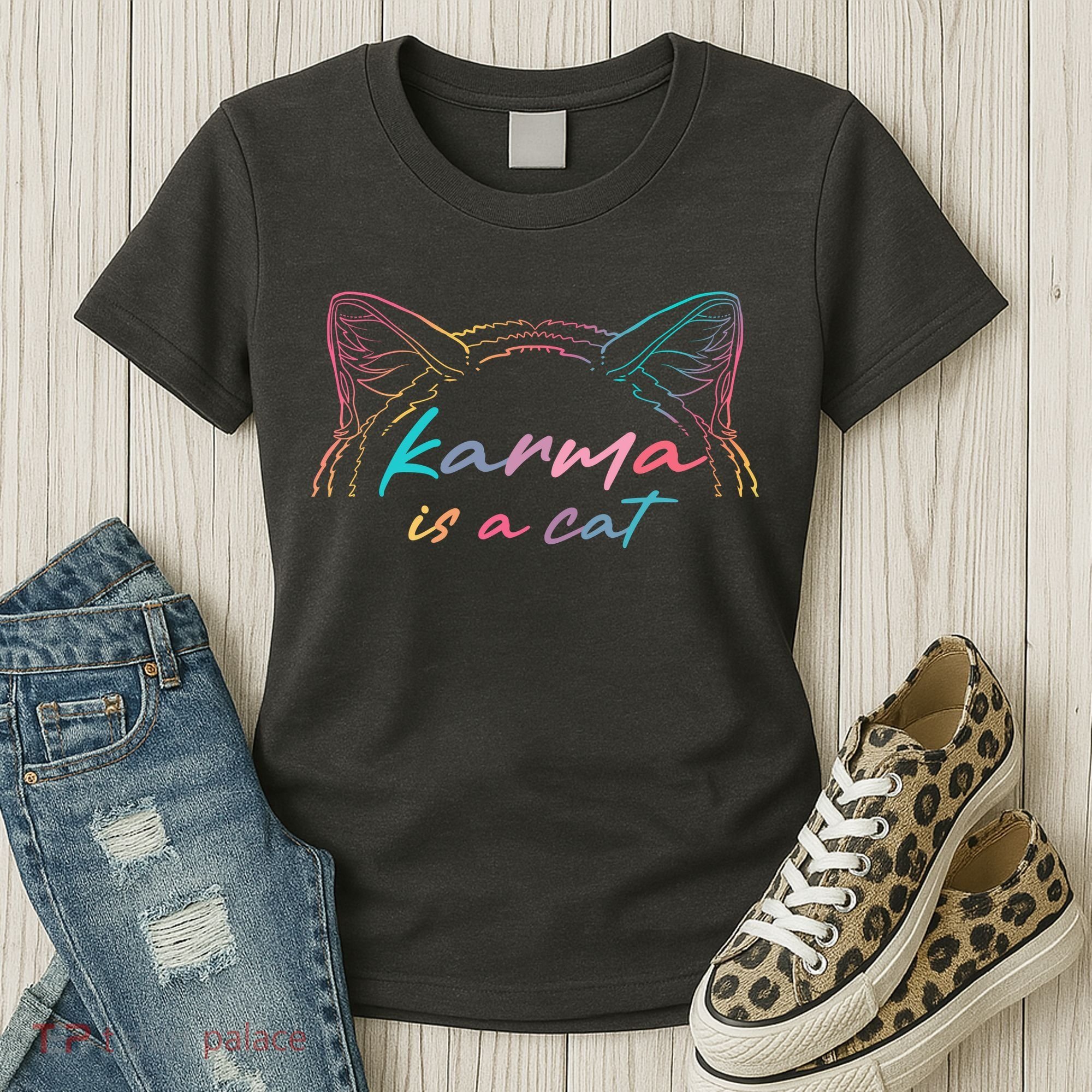 Karma Is A Cat Women's T-Shirt