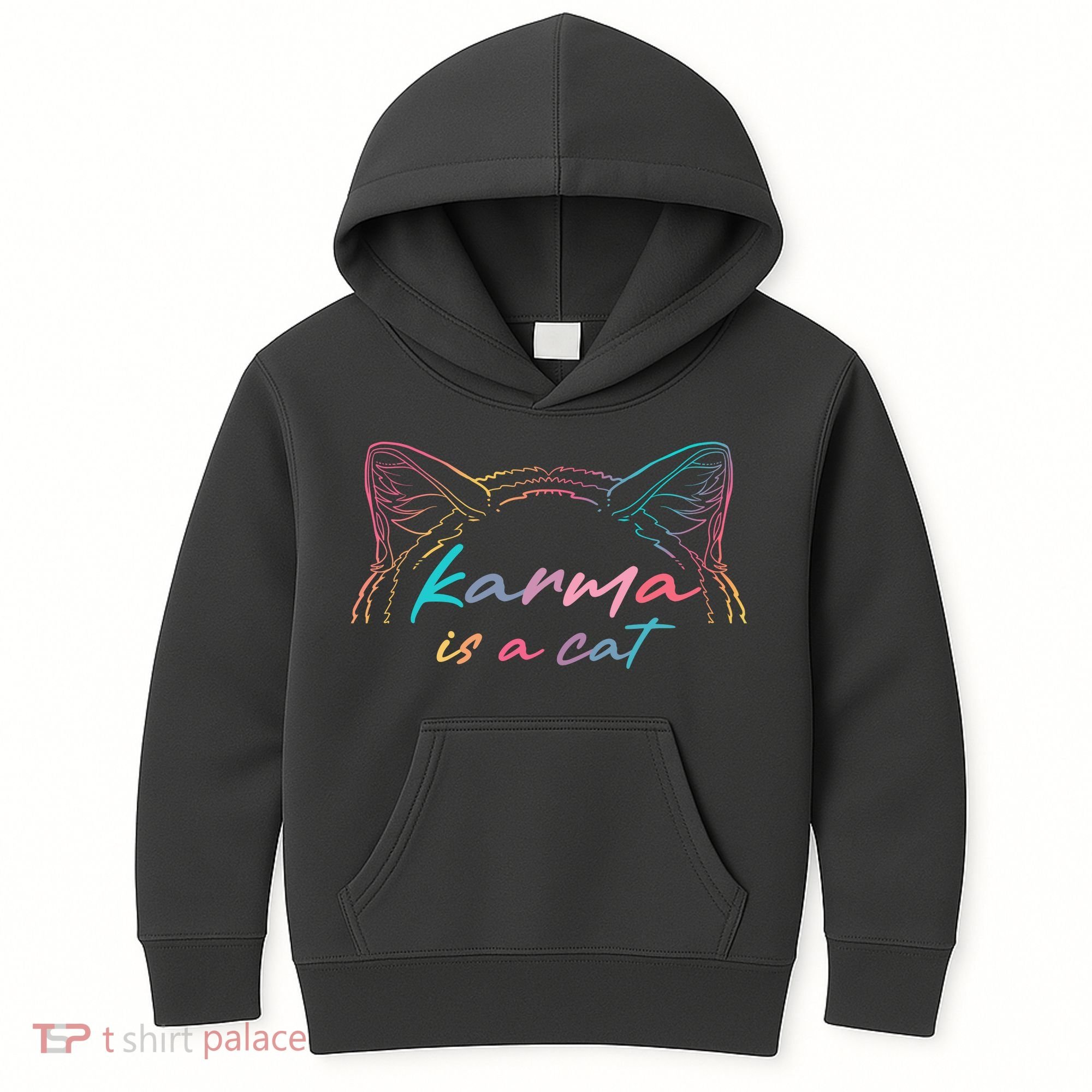 Karma Is A Cat Kids Hoodie