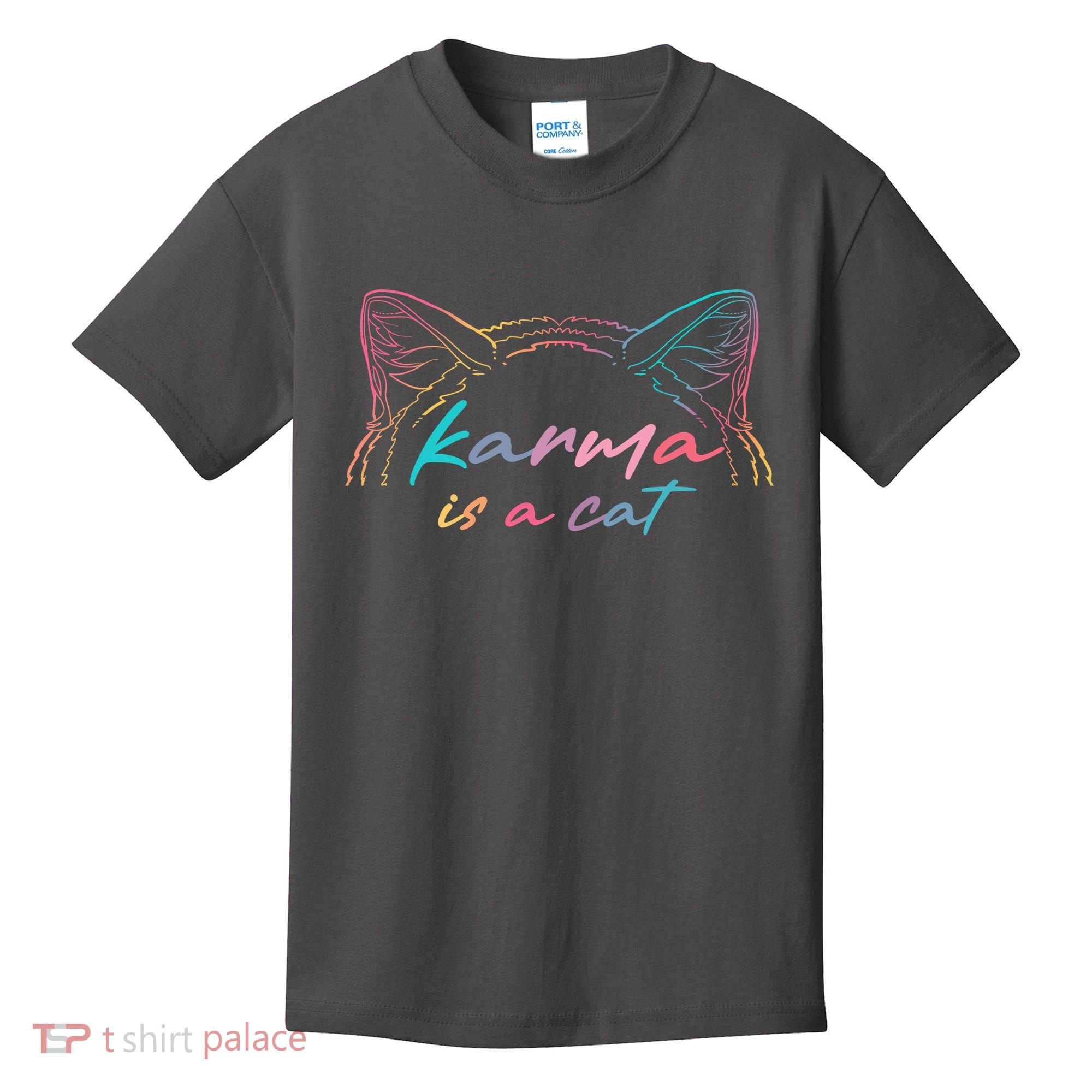 Karma Is A Cat Kids T-Shirt