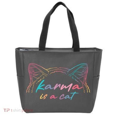 Karma Is A Cat Tote Bag