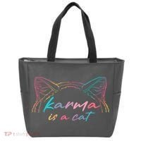 Karma Is A Cat Tote Bag thumb 0