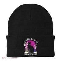 Karma Is A Cat Purring In My Lap Funny Cat Lovers Beanie thumb 0