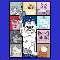 Karma Is A Cat Long Sleeve Shirt thumb 2