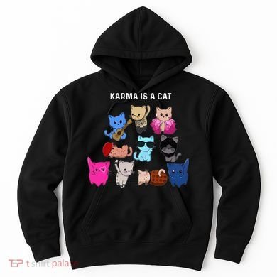 Karma Is A Cat Cat Funny Cat Lovers Hoodie