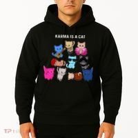 Karma Is A Cat Cat Funny Cat Lovers Hoodie thumb 2
