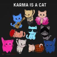 Karma Is A Cat Cat Funny Cat Lovers Sweatshirt thumb 3