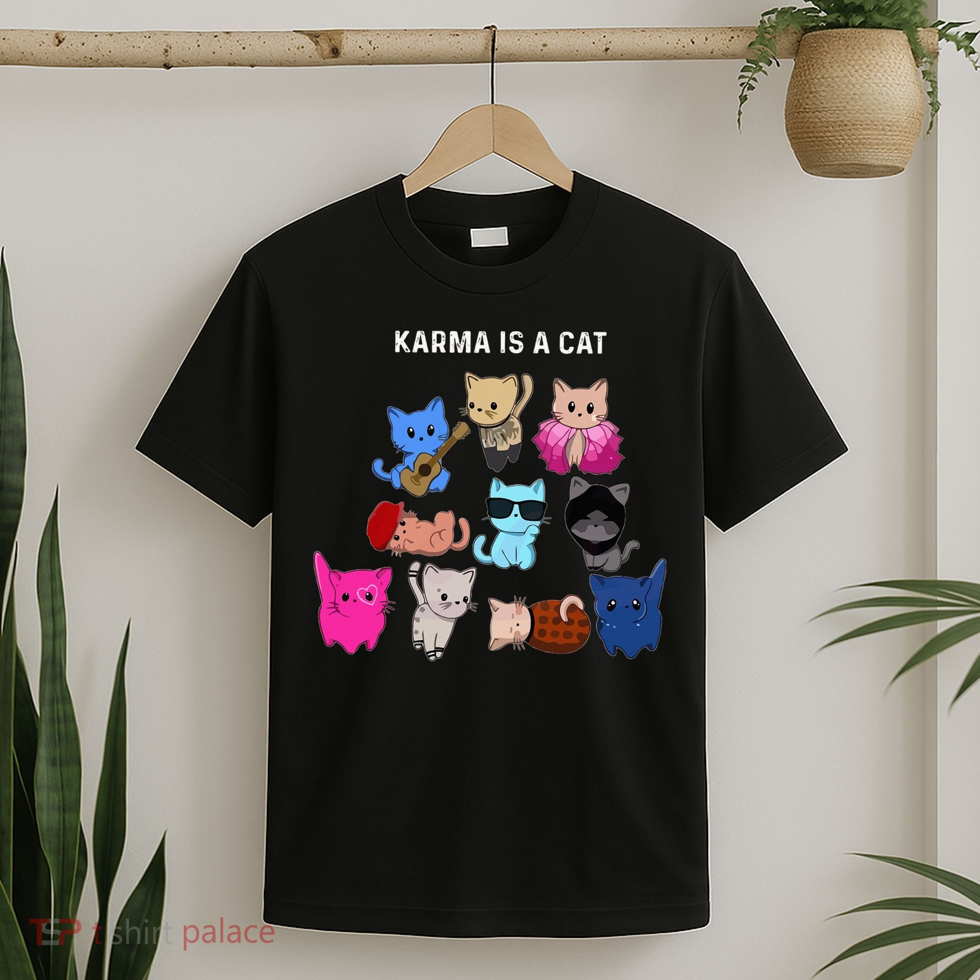 Karma Is A Cat Cat Funny Cat Lovers T-Shirt