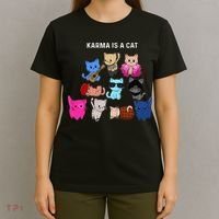 Karma Is A Cat Cat Funny Cat Lovers T-Shirt thumb 4