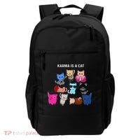 Karma Is A Cat Cat Funny Cat Lovers Backpack thumb 0