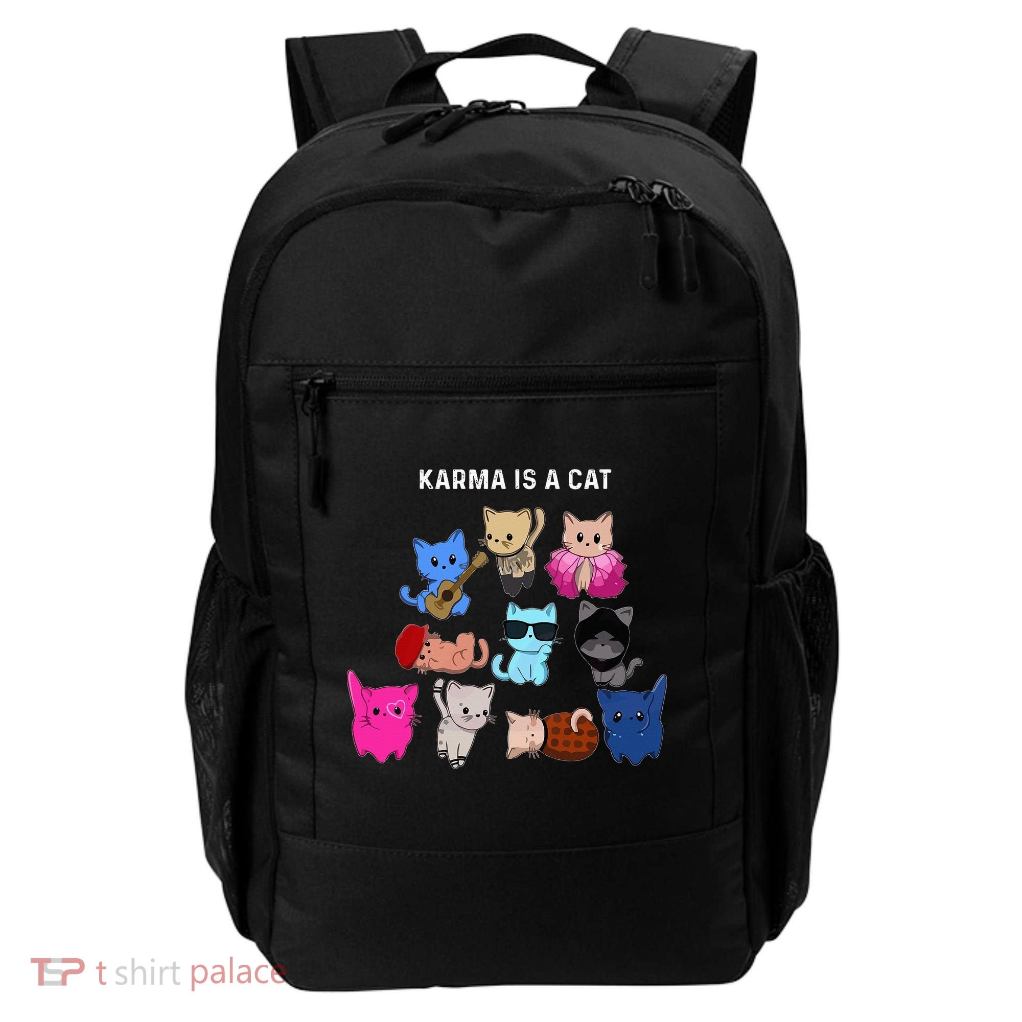 Karma Is A Cat Cat Funny Cat Lovers Backpack