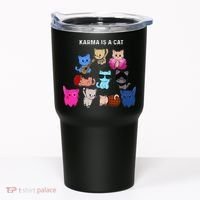 Karma Is A Cat Cat Funny Cat Lovers Tumbler thumb 0