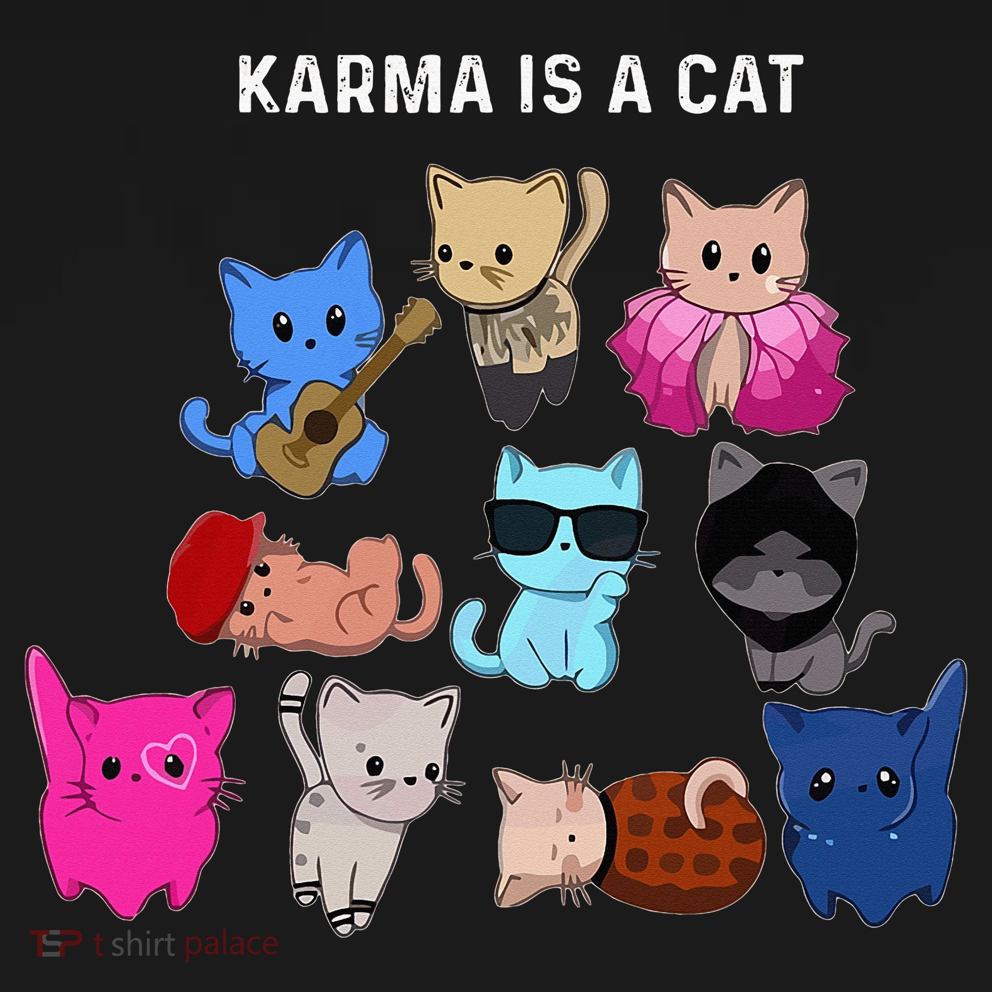 Karma Is A Cat Cat Funny Cat Lovers Mousepad
