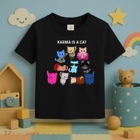Karma Is A Cat Cat Funny Cat Lovers Toddler T-Shirt thumb 3