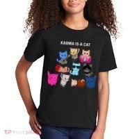 Karma Is A Cat Cat Funny Cat Lovers Kids T-Shirt thumb 2