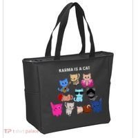 Karma Is A Cat Cat Funny Cat Lovers Tote Bag thumb 2