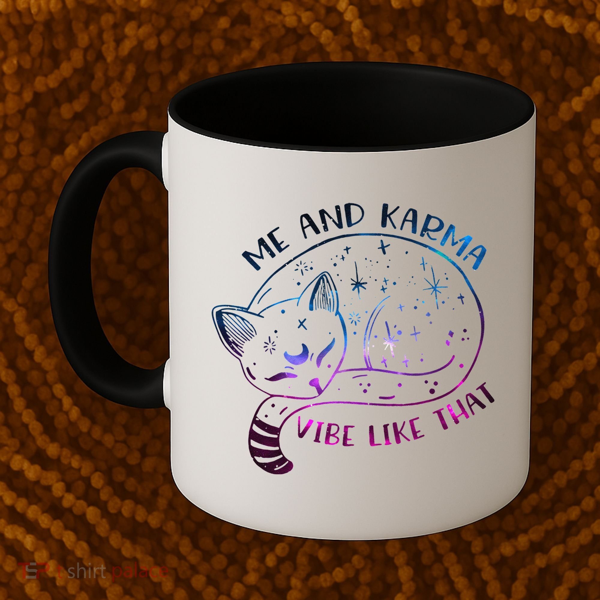Karma Is A Cat Funny Cat Lazy Cat Gift Coffee Mug