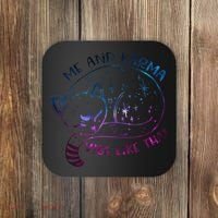 Karma Is A Cat Funny Cat Lazy Cat Gift Coaster thumb 0