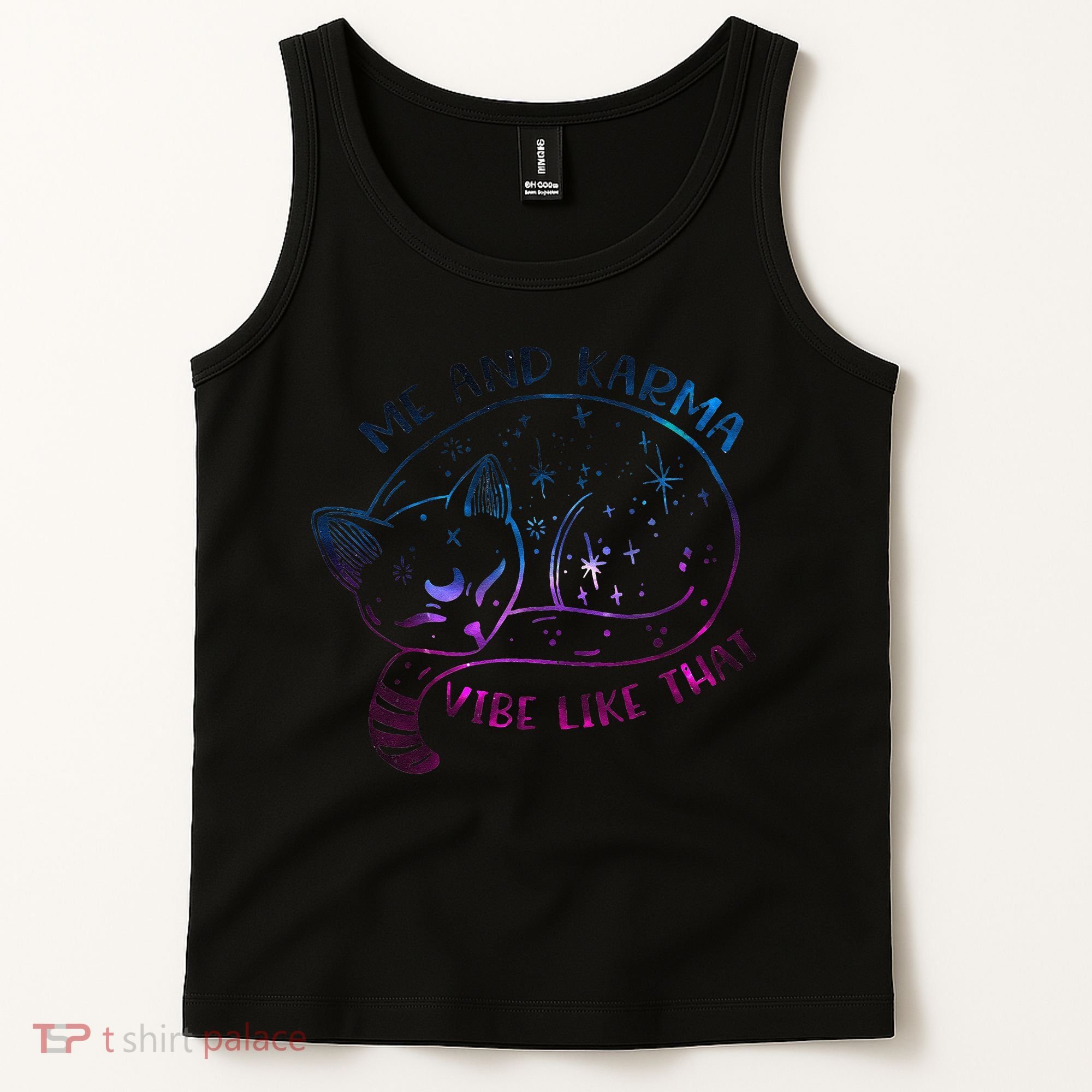 Karma Is A Cat Funny Cat Lazy Cat Gift Tank Top
