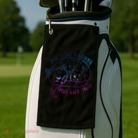 Karma Is A Cat Funny Cat Lazy Cat Gift Golf Towel thumb 2