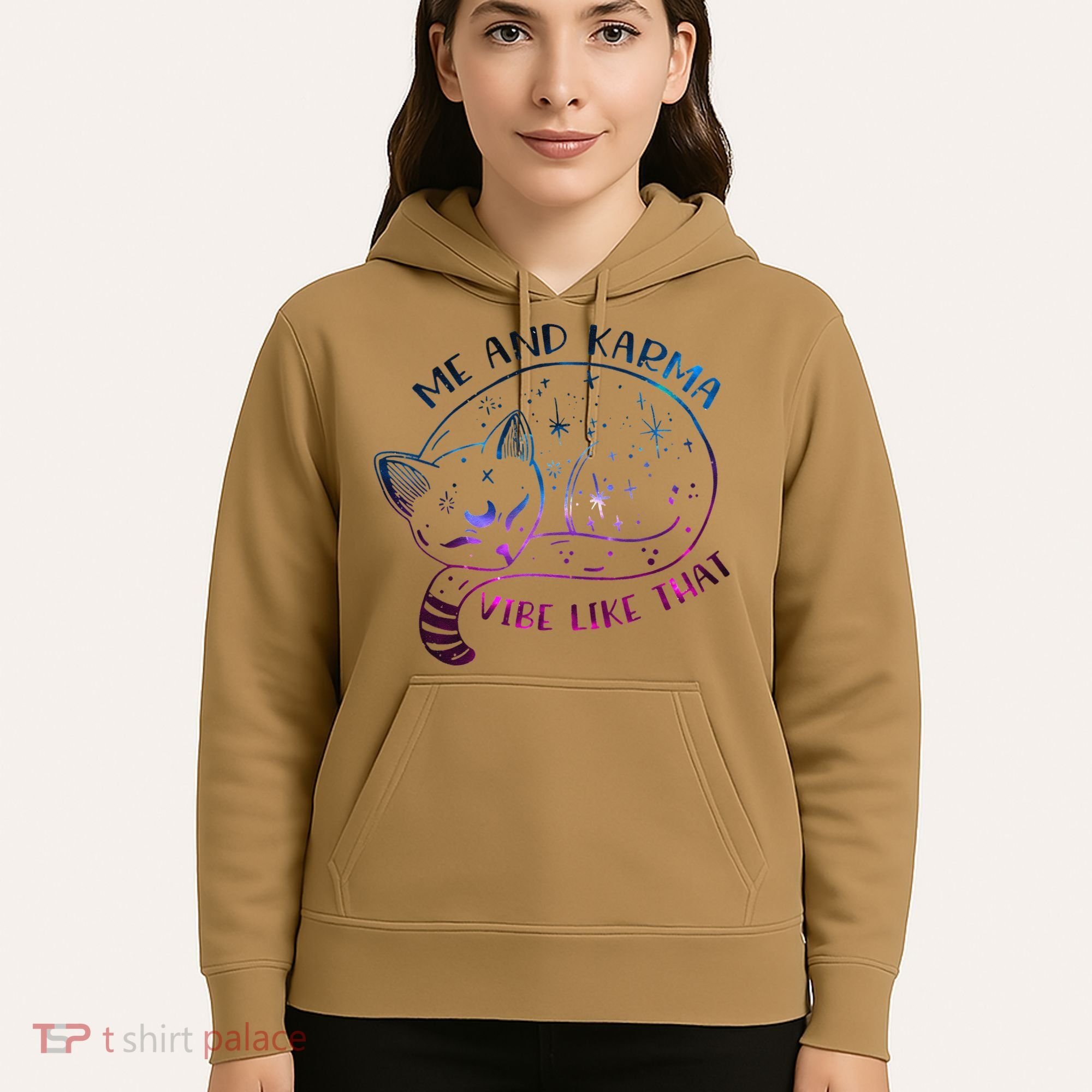 Karma Is A Cat Funny Cat Lazy Cat Gift Hoodie