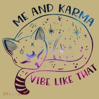 Karma Is A Cat Funny Cat Lazy Cat Gift Mousepad thumb 1