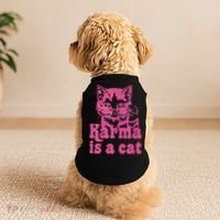 Karma Is A Cat Funny Cute Cat Love Gift Doggie Tank thumb 2