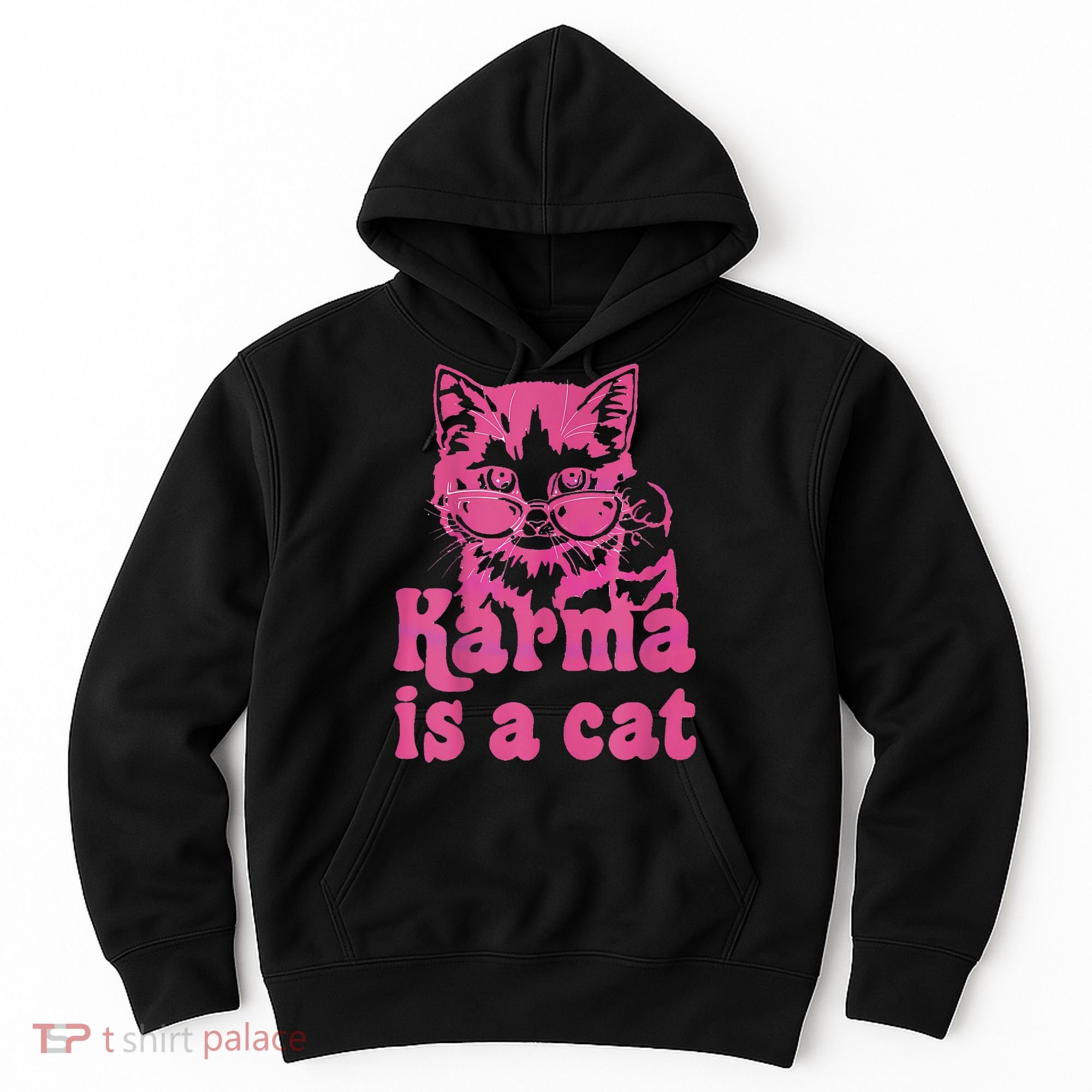 Karma Is A Cat Funny Cute Cat Love Gift Hoodie