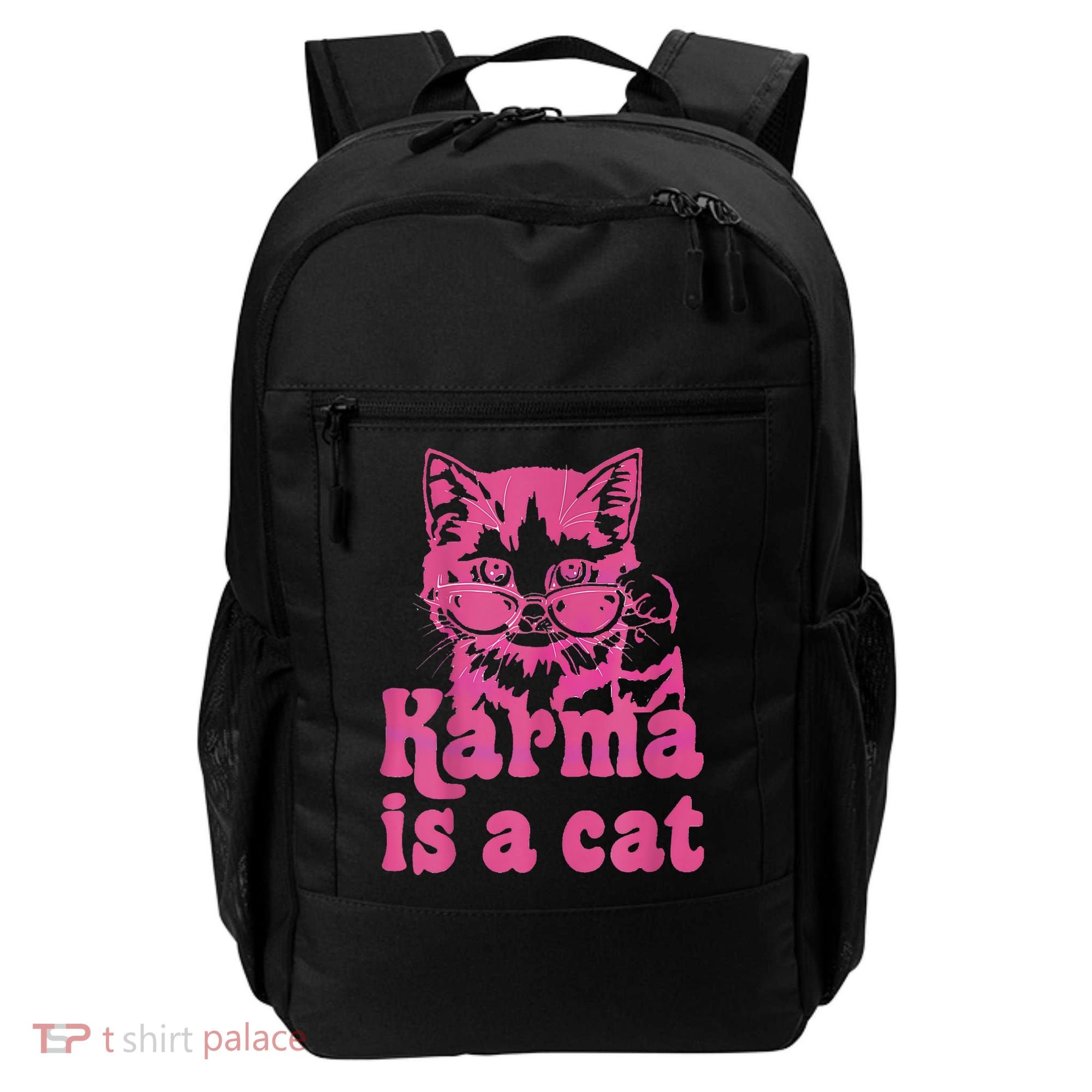 Karma Is A Cat Funny Cute Cat Love Gift Backpack