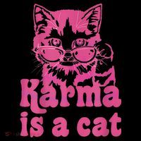 Karma Is A Cat Funny Cute Cat Love Gift Coffee Mug thumb 5